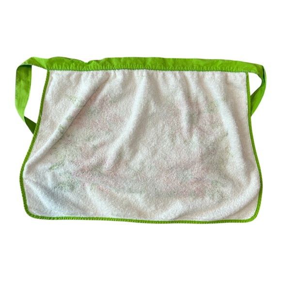 VTG Christmas Half Aprons Lot of 3 Terry Cloth Red Green Tie Back Santa Snowman - Picture 3 of 16